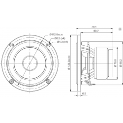 SB Acoustics 4″ SB12MNRX25-4