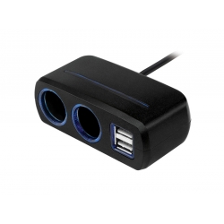 Neoline SL-211 - 2 gniazda zapalniczki, 2xUSB/3A